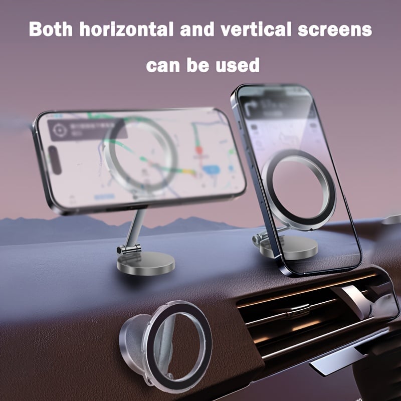 Magnetic Phone Mount for Car (Rotate and Fold for Perfect Viewing)